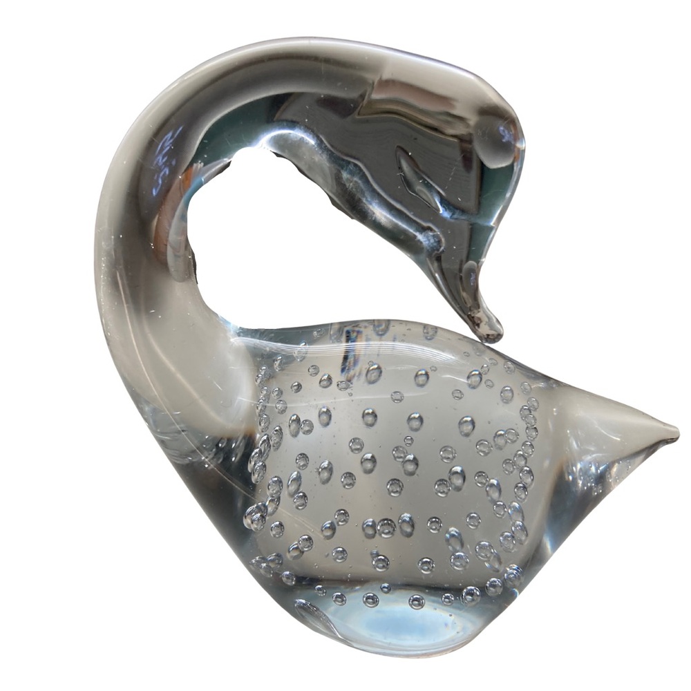 Glass Swan Home Decor